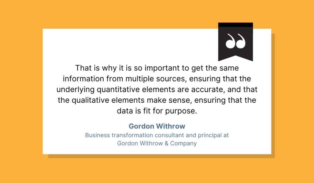 quote about the importance of gathering the same data from multiple sources