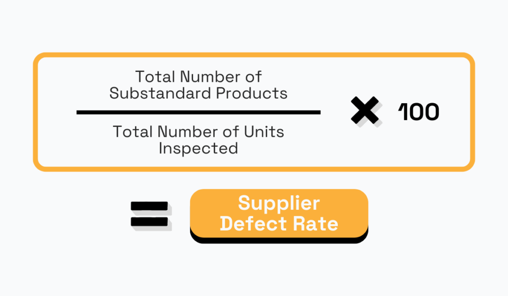 procurement supplier defect rate formula