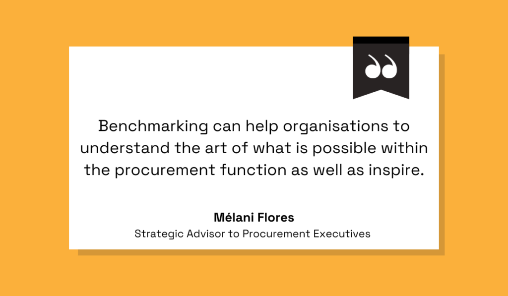 quote about the importance of benchmarking in procurement