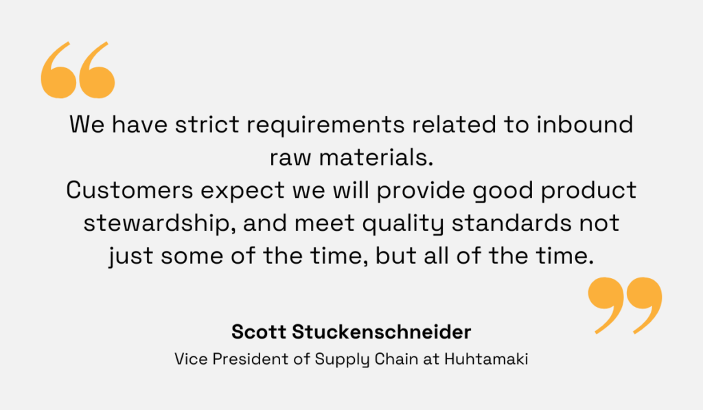 quote about the importance of suppliers delivering the highest quality product