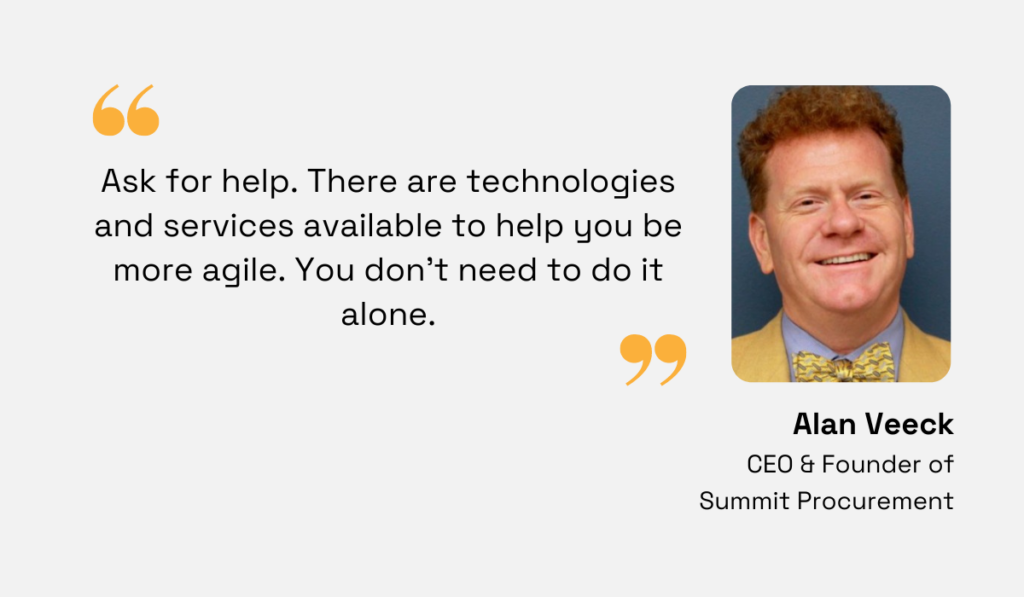 quote about how technology can be helpful for agile procurement 