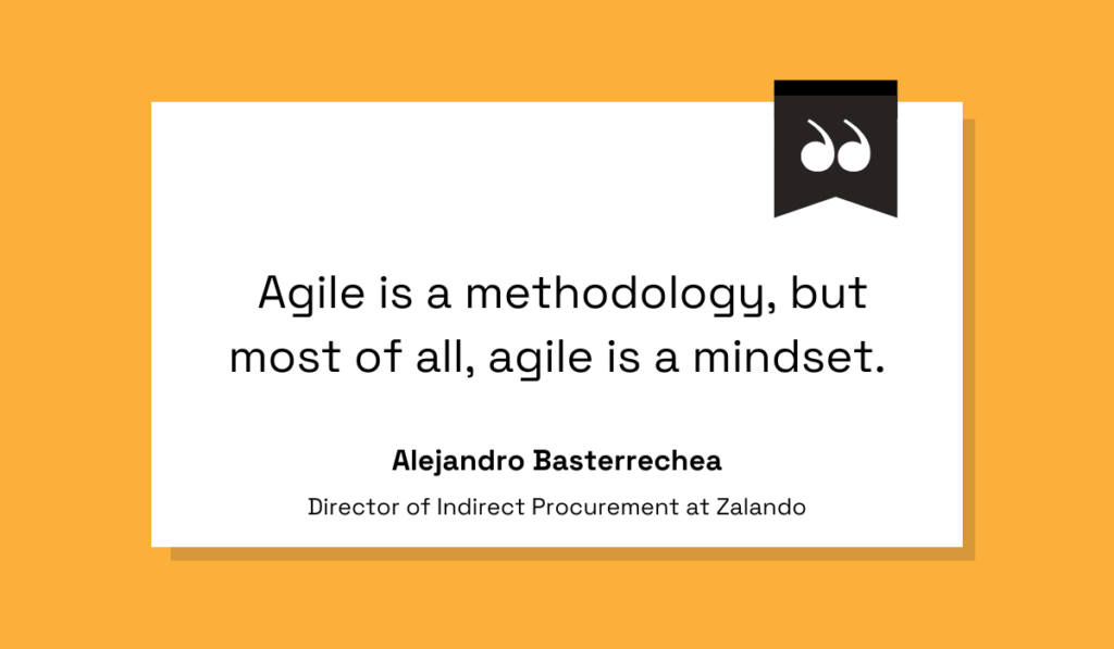 a quote explaining that agile is not just a methodology, but also a mindset
