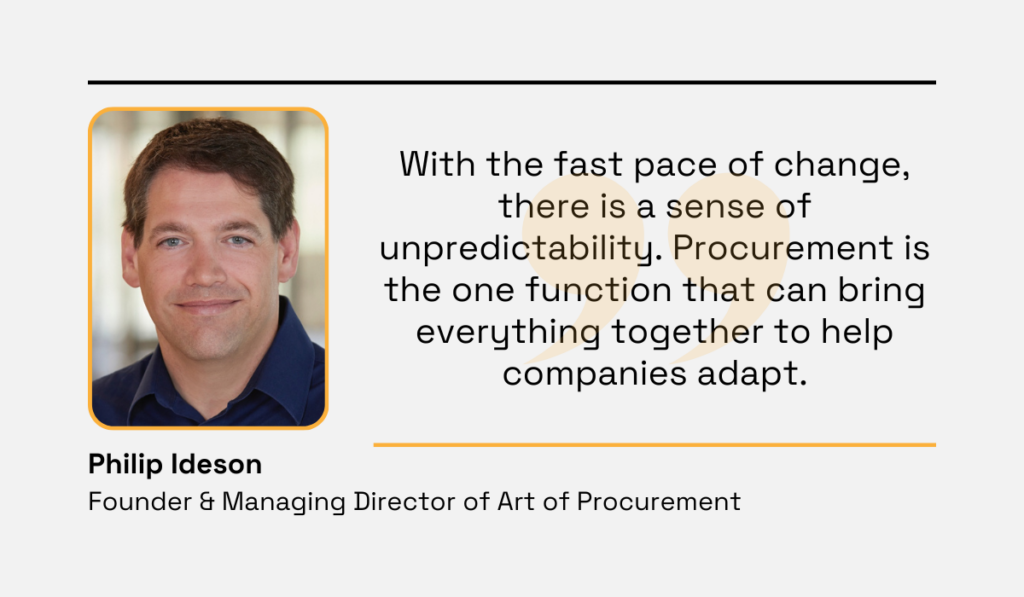quote about how agile procurement can help companies adapt to quickly changing circumstances