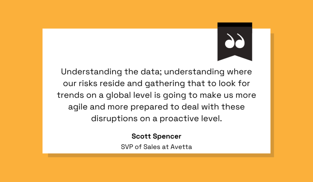 a quote about how leveraging data is key to risk management in agile procurement