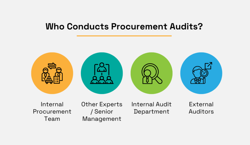 a graphic listing who can conduct a procurement audit