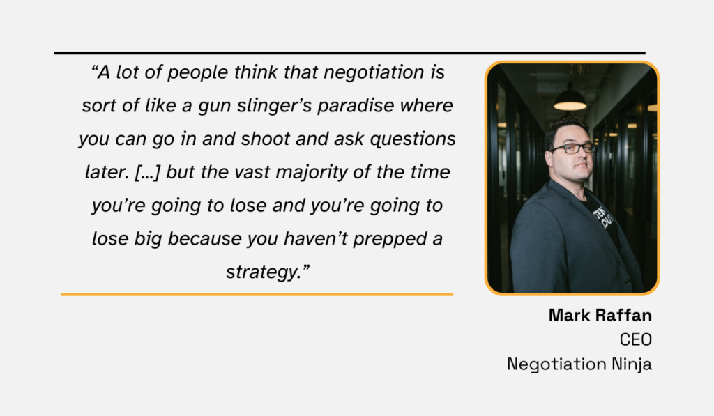 quote about the importance of doing research prior to negotiations in procurement