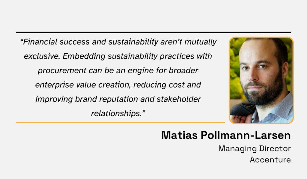 quote stating that financial performance and sustainability aren’t mutually exclusive