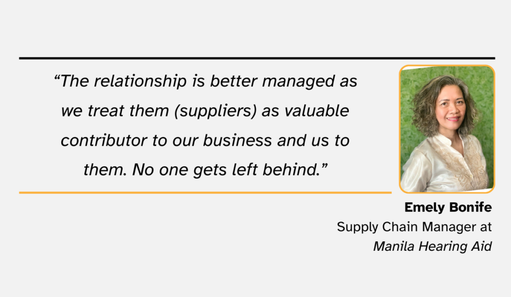 quote about the importance of treating suppliers as business partners