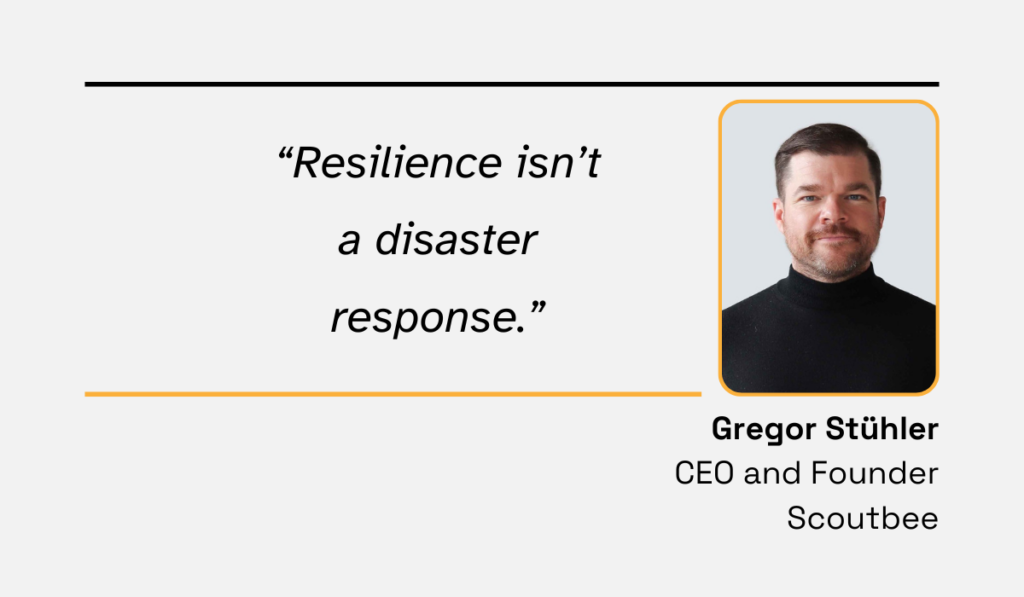 a quote stating that resilience in procurement isn't a disaster response