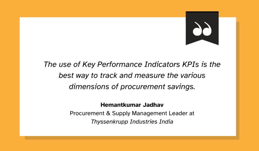 quote about the importance of kpis for measuring and tracking procurement savings