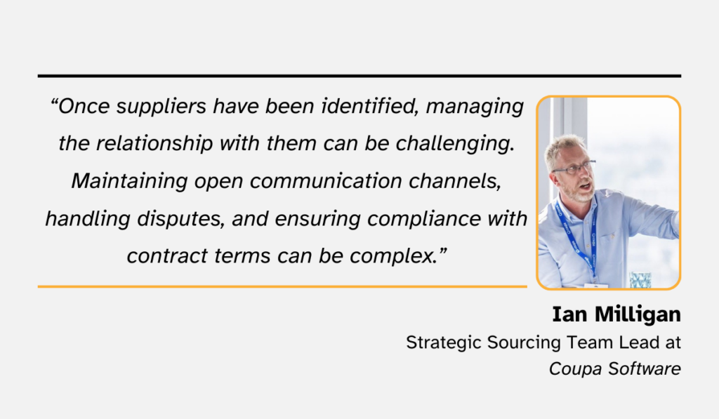 quote about issues in supplier relationship management