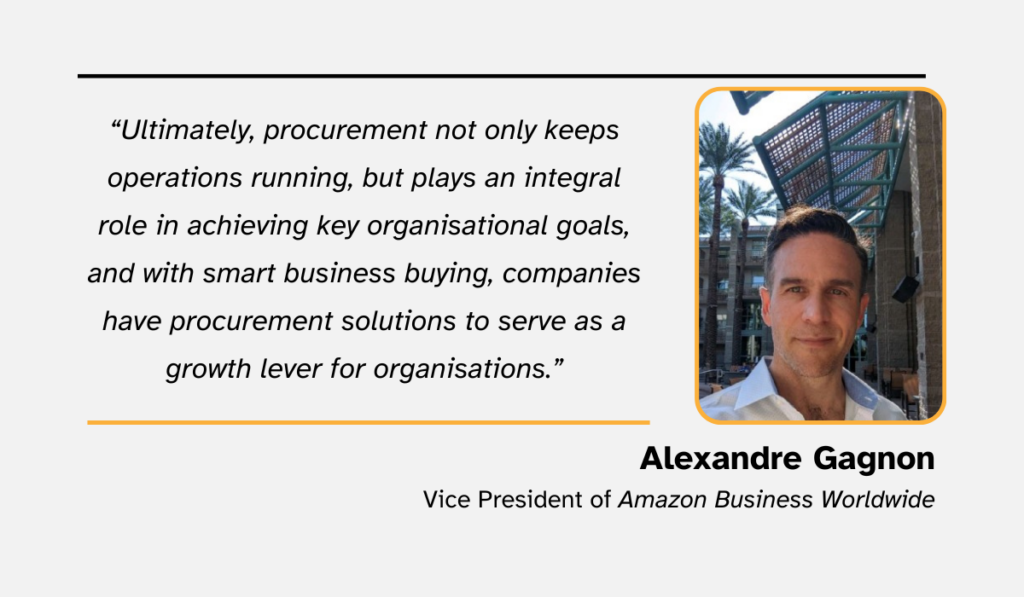 quote explaining that procurement plays a pivotal role in achieving key organizational goals