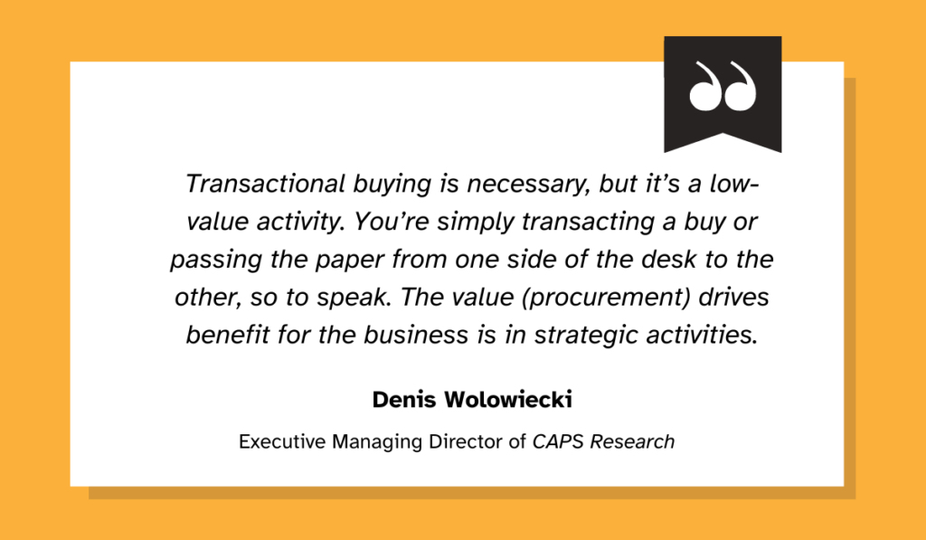 quote explaining why strategic procurement is beneficial in the long run