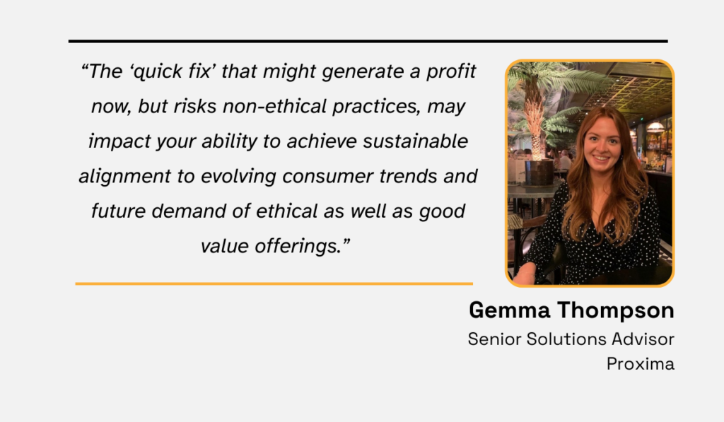 quote explaining why it's important for companies to align with sustainability values expressed by their consumers