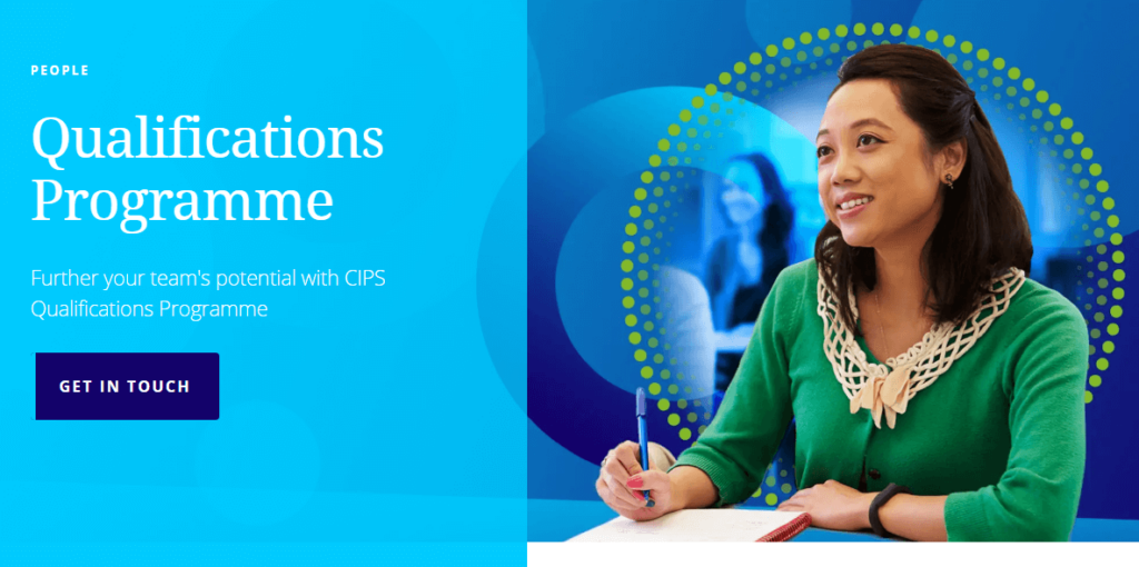 CIPS qualifications programme screenshot