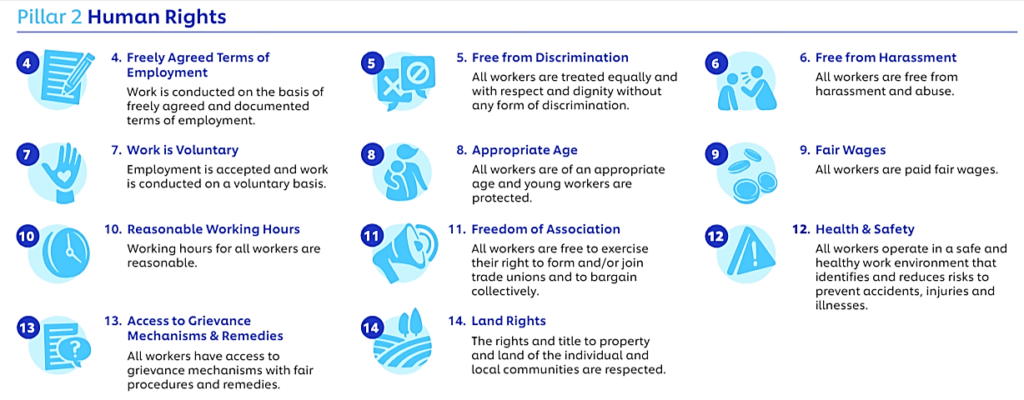 screenshot of unilever Responsible Partner Policy principles 