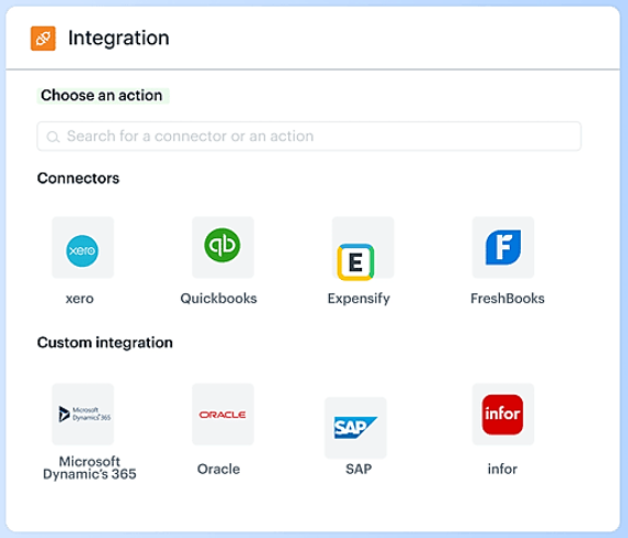 kissflow integrations screenshot