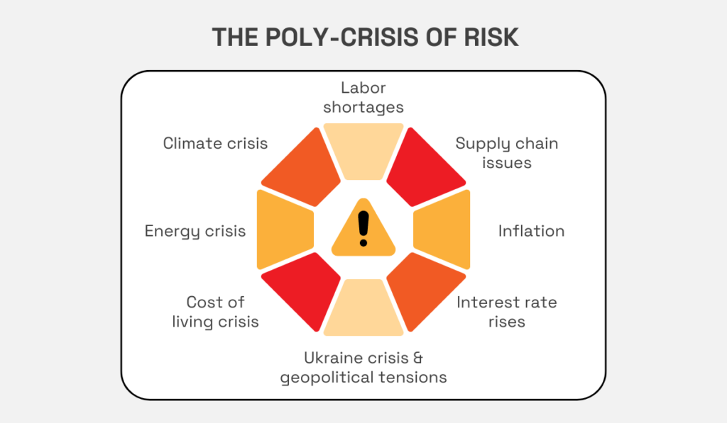 an illustration of poly-crisis of risk