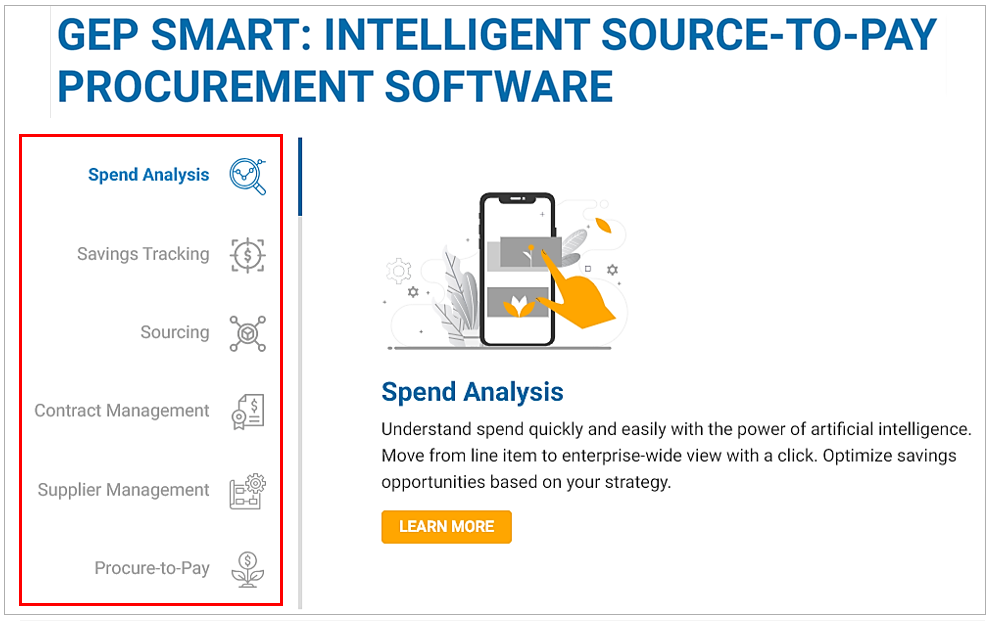 gep smart features screenshot