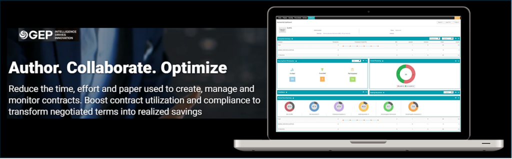 GEP Smart eContract management software screenshot