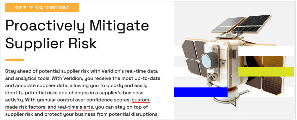 veridion supplier risk mitigation screenshot