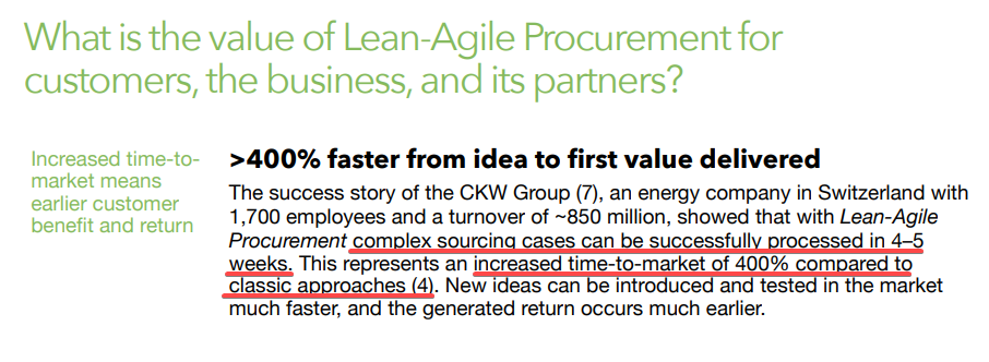 screenshot of a ckw group case study about agile procurement