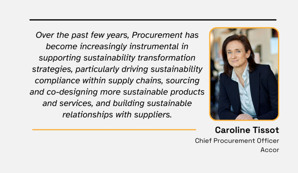 a quote about the importance of procurement in promoting sustainability