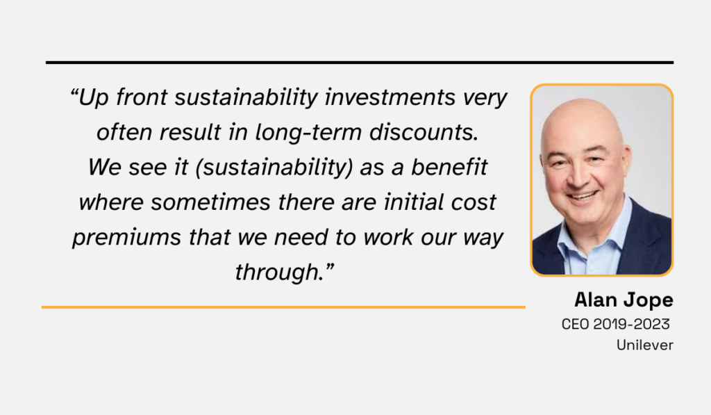 quote about the long term benefits of committing to sustainability in procurement