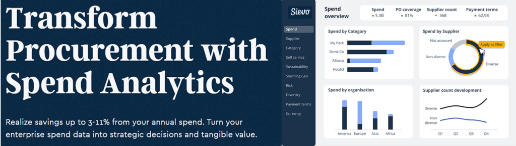 sievo tool screenshot