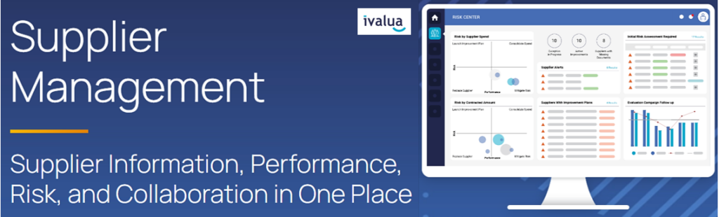 ivalua supplier relationship management tool screenshot