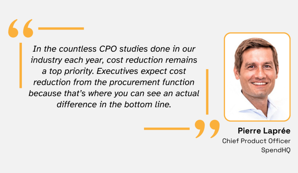 quote explaining why cost reduction is still the most popular procurement strategy