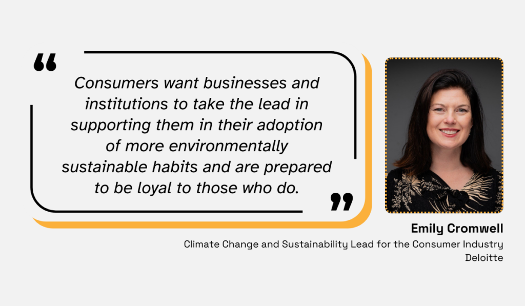 quote about the importance of businesses adopting more sustainable purchasing habits