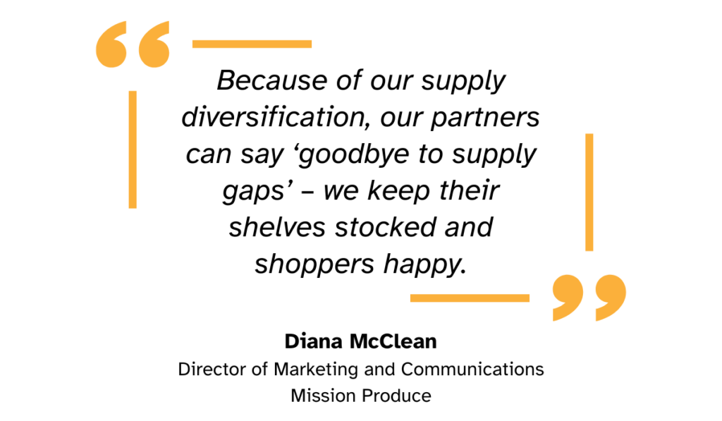 quote about how supplier diversification prevents supply gaps