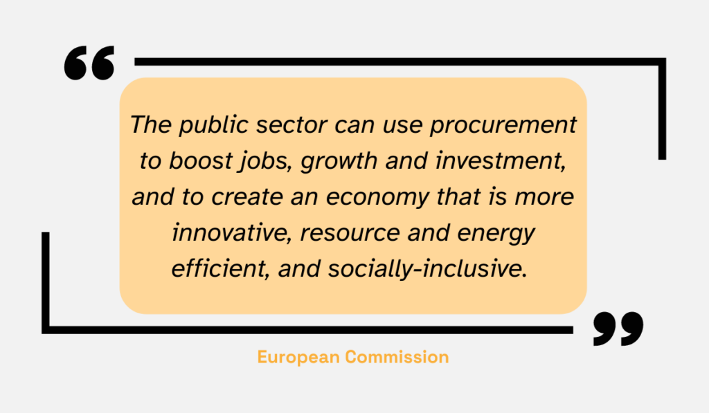 quote explaining the benefits of public procurement