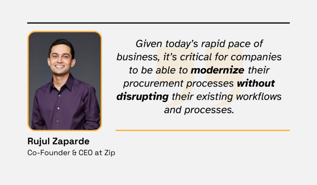 quote about the importance of modernizing procurement processes without disrupting the existing ones