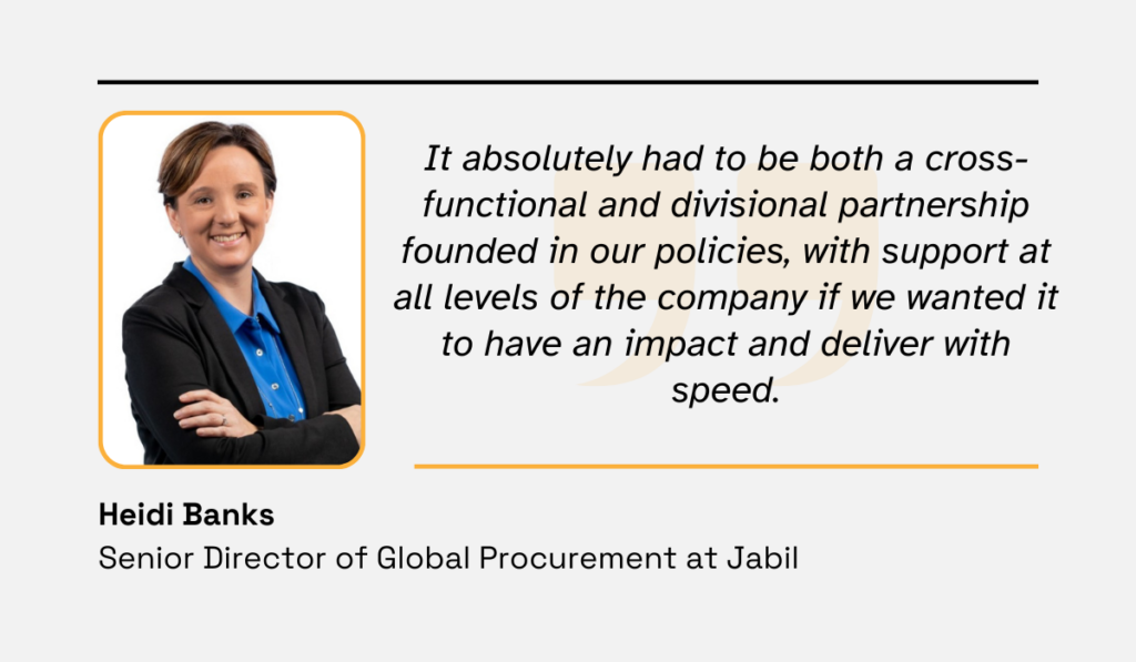 quote about the importance of cross-functional partnership in indirect procurement