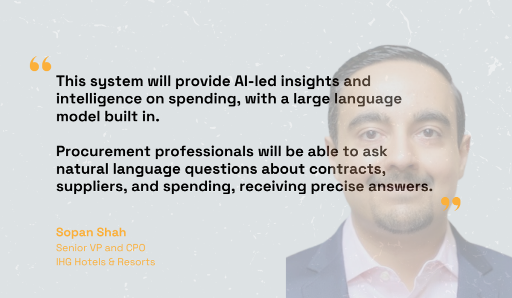 quote on a source-to-contract environment that uses AI to provide real-time insights