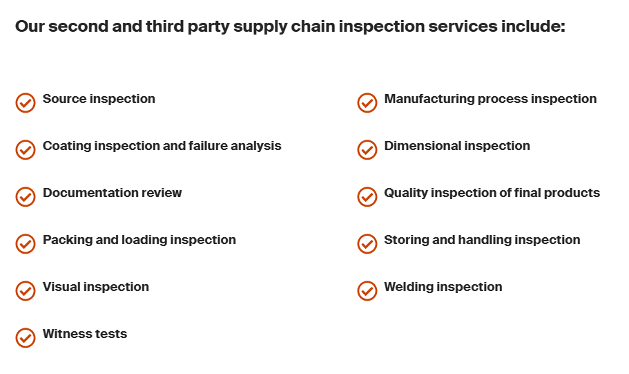 supplier inspection services offered by SGS