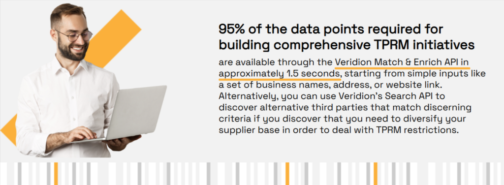 Veridion's API features infographic 