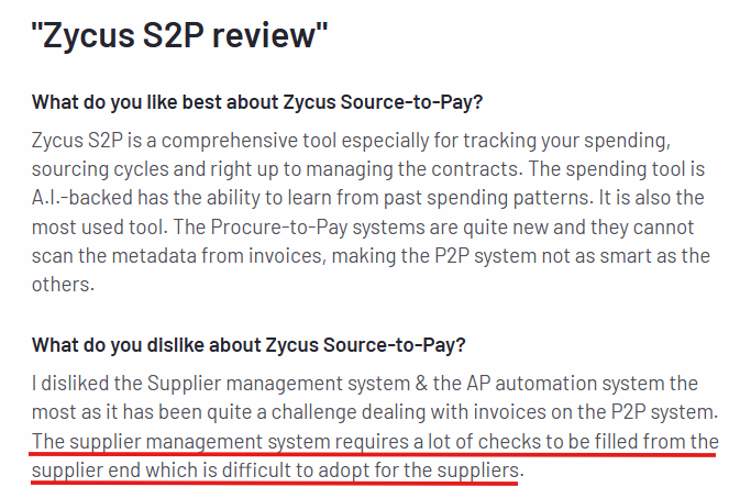 Zycus S2P review on G2