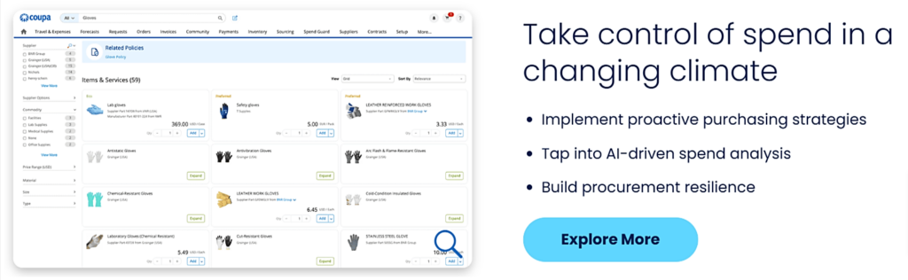 Coupa dashboard