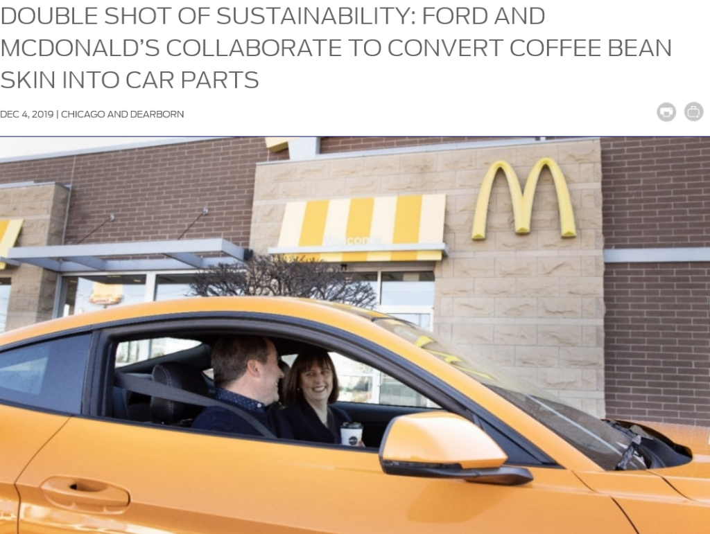 Ford and McDonald’s collaboration on sustainability 