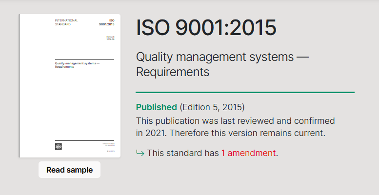 ISO dashboard