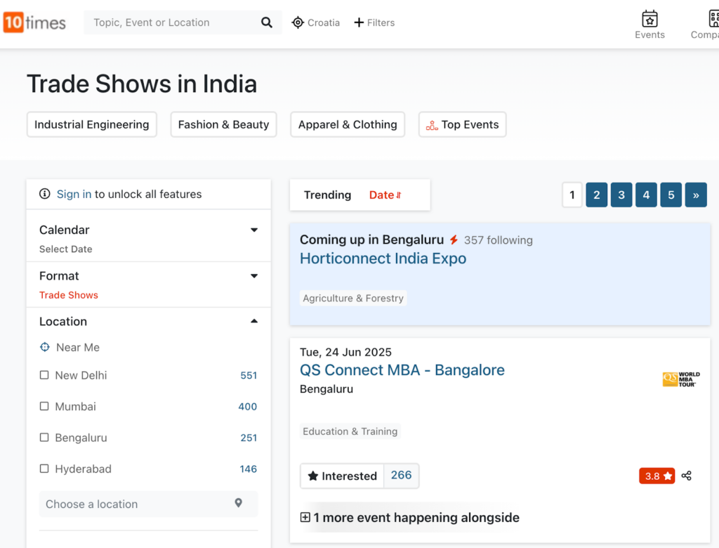 10times dashboard