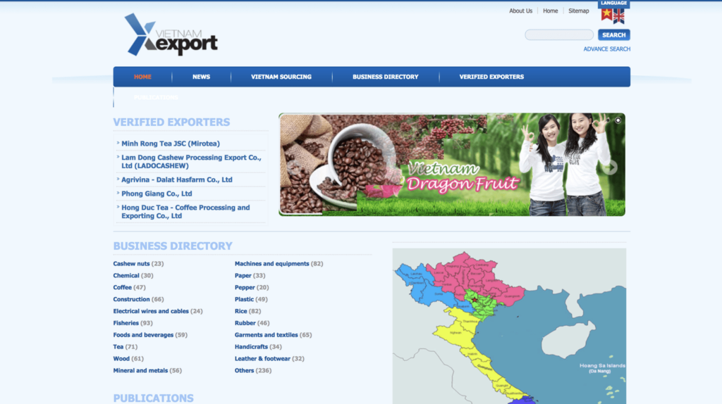 VietnamExport dashboard