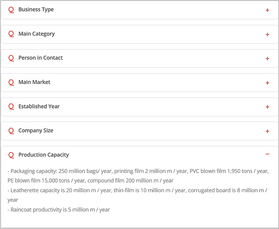 Viet Factory dashboard
