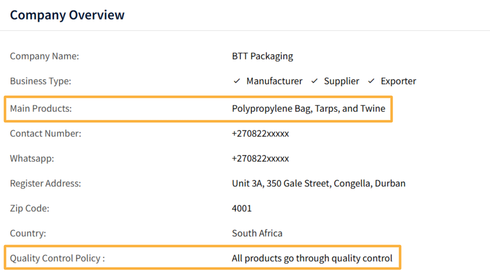 B2BMap dashboard