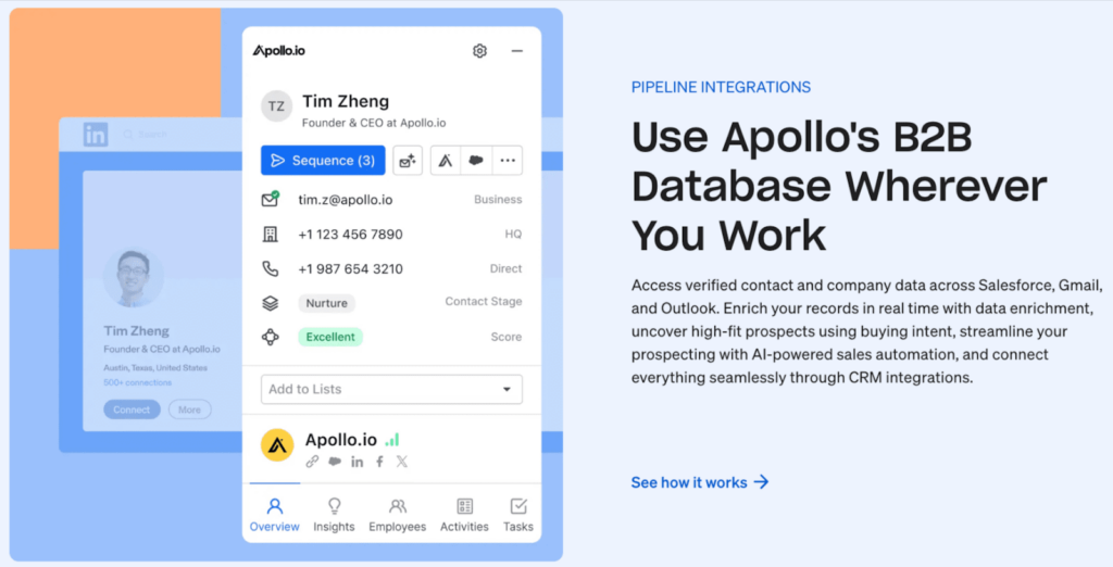 Apollo.io dashboard