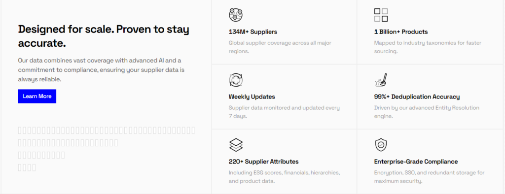 Veridion dashboard