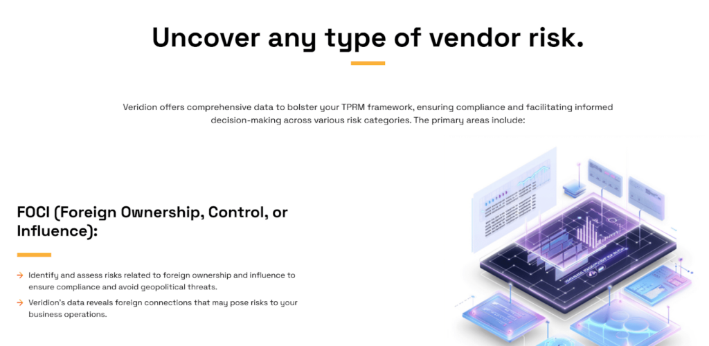 Veridion dashboard